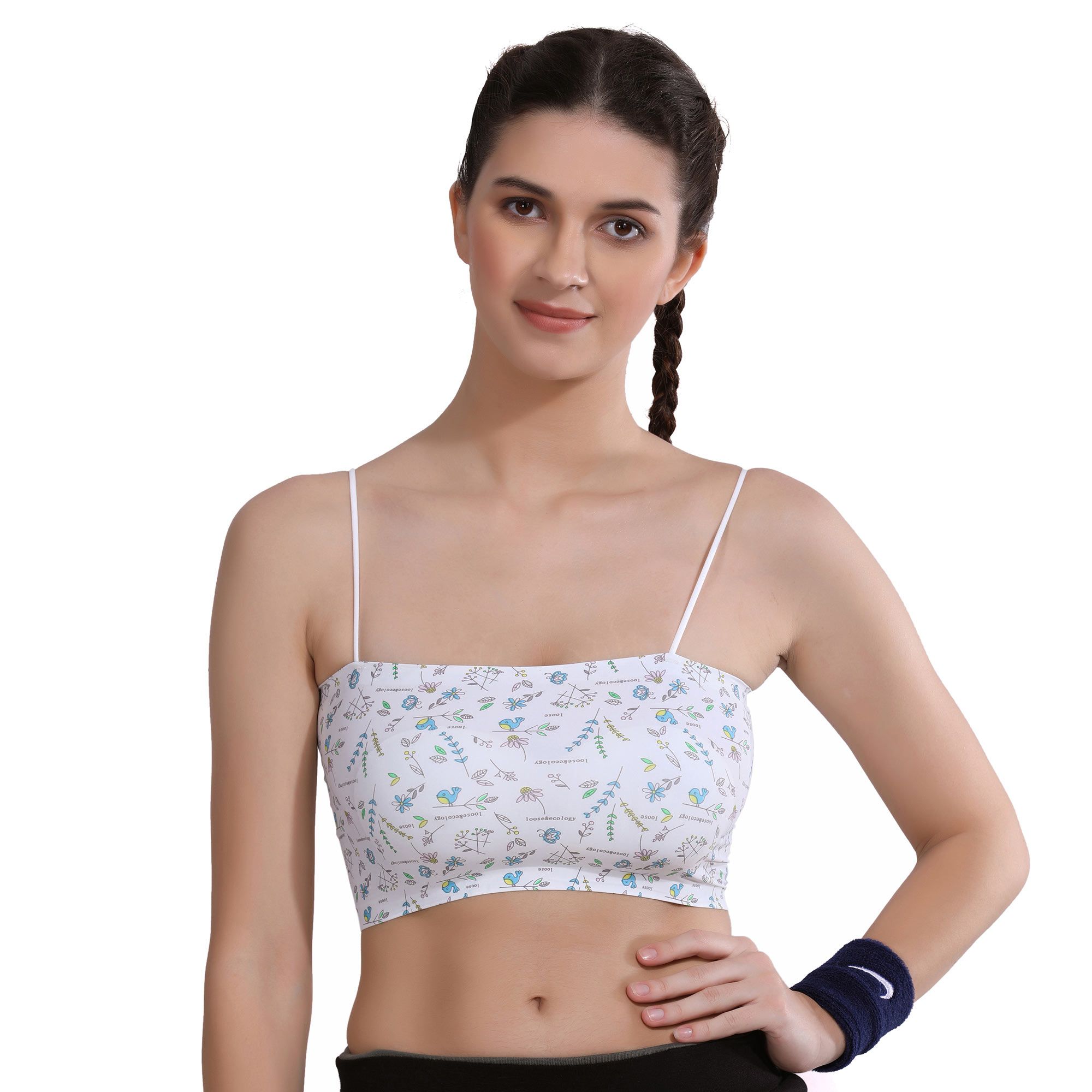 Strappy Girls Seamless Print Bustier