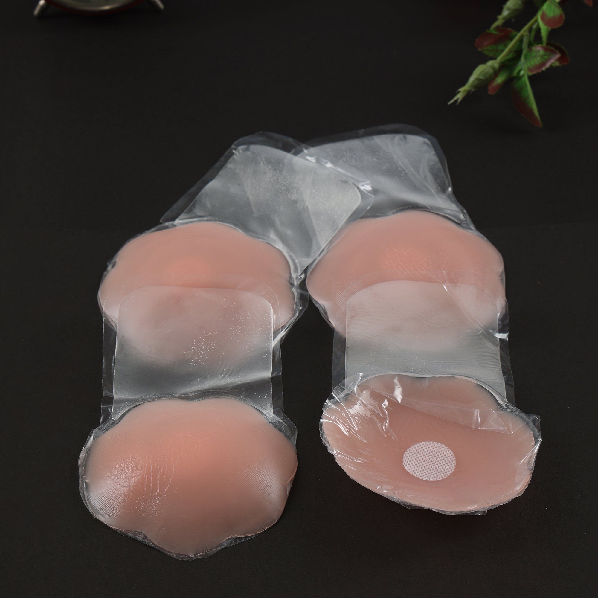BIG SIZE WOMEN'S SILICONE NIPPLE COVER BRA PAD SKIN ADHESIVE REUSABLE(BEIGE)