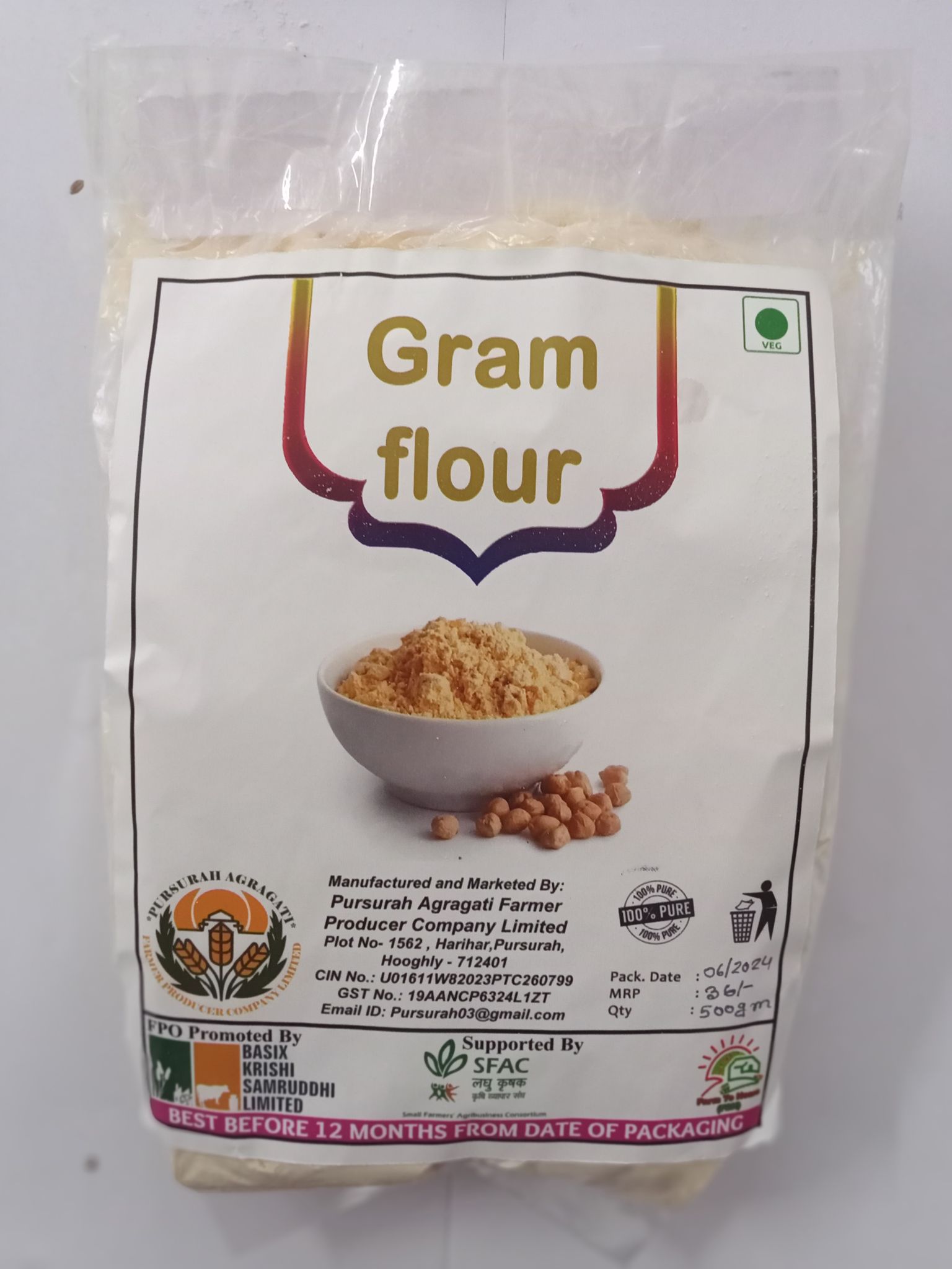 Gram Flour 500 gm (pack of 2)
