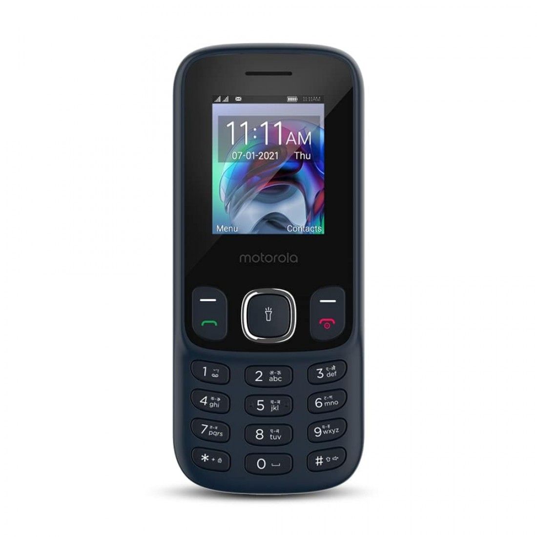 MOTOROLA A10 DUAL SIM KEYPAD MOBILE WITH 1750 MAH BATTERY, EXPANDABLE STORAGE UPTO 32GB, WIRELESS FM WITH RECORDING-DARK BLUE