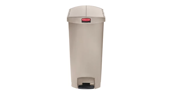 STREAMLINE DUSTBIN 90L/24G FS RESIN STEP ON BEIG - By Rubbermaid