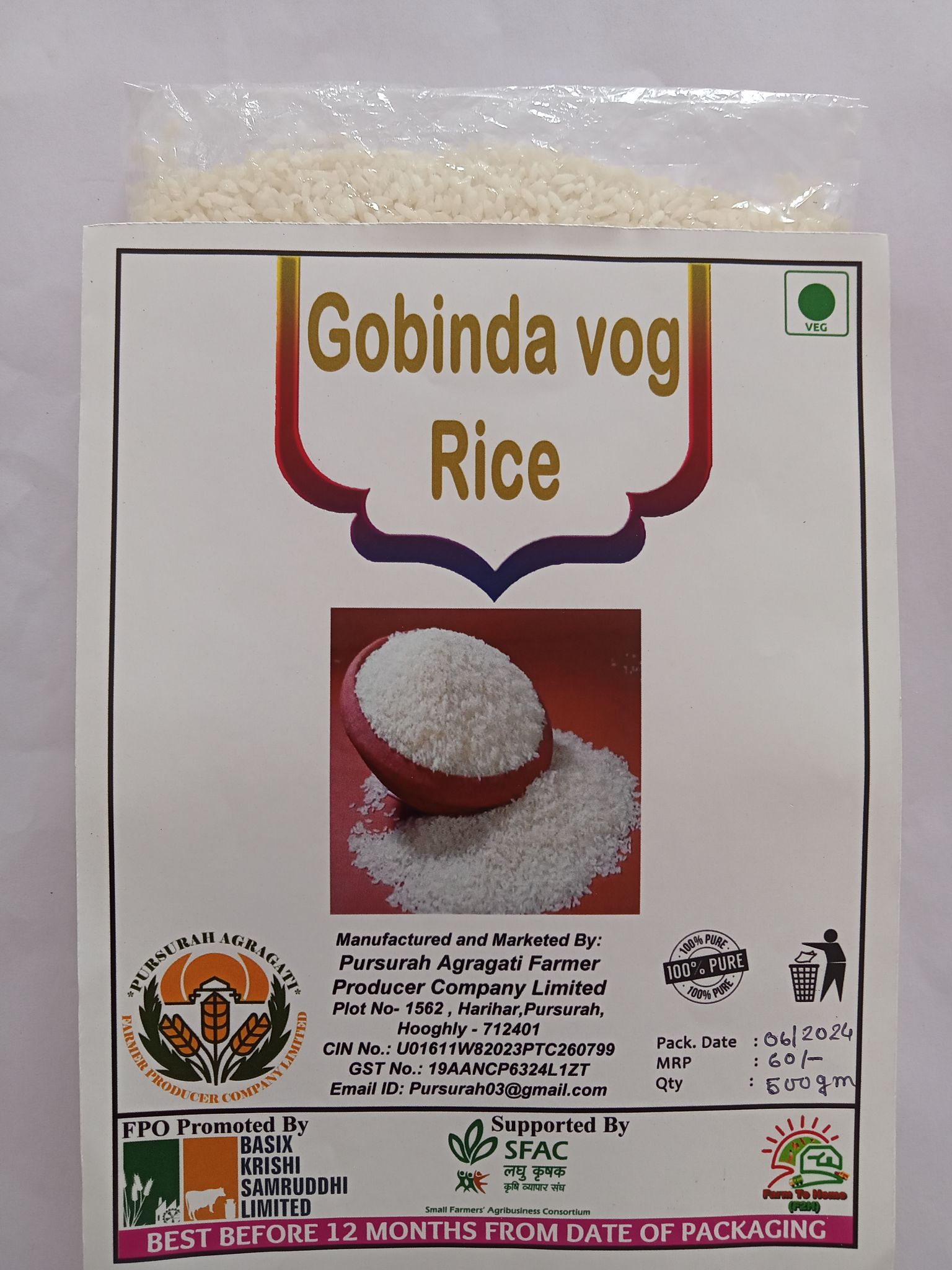Gobinda Vog Rice 500 gm (pack of 2)