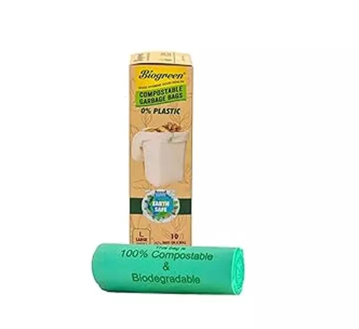 Biogreen Garbage Bag |15 Bags in each Roll | Compostable Garbage Bag | Earth Safe