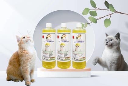 SWACCH CAT Shampoo (1 Litre) (Combo Pack of 3) Lemon