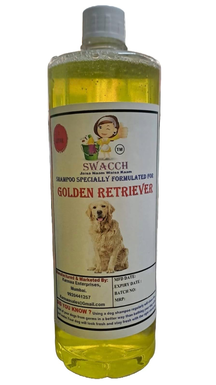 Shampoo Specially Formulated for Lemon (Golden Retriever 1 Litre)