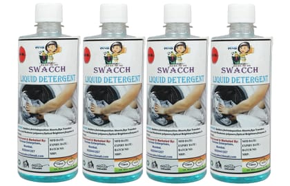 Swacch Liquid Detergent (500ml) (Pack of 4) Mogra Swacch Liquid Detergent (500ml) (Pack of 4) Mogra