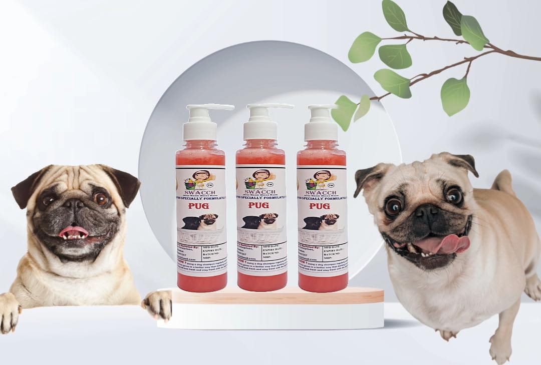 SWACCH Premium Shampoo for Pug (200ML) (Pack of 3) Strawberry