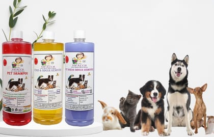 Swacch Pet Shampoo (Jasmine) + Deodorizer (Lavender) + Stain Remover (Lemon) (1 Litre) (Combo Pack of 3) Swacch Pet Shampoo (Jasmine) + Deodorizer (Lavender) + Stain Remover (Lemon) (1 Litre) (Combo Pack of 3)