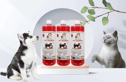 SWACCH PET Shampoo (1 Litre) (Combo Pack of 3) Strawberry
