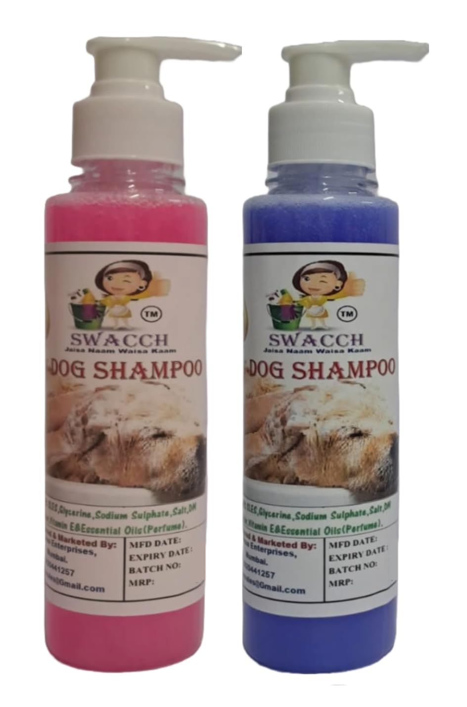 SWACCH Premium Shampoo for Dog (200ML) (Combo Pack of 2) Lavender & Rose
