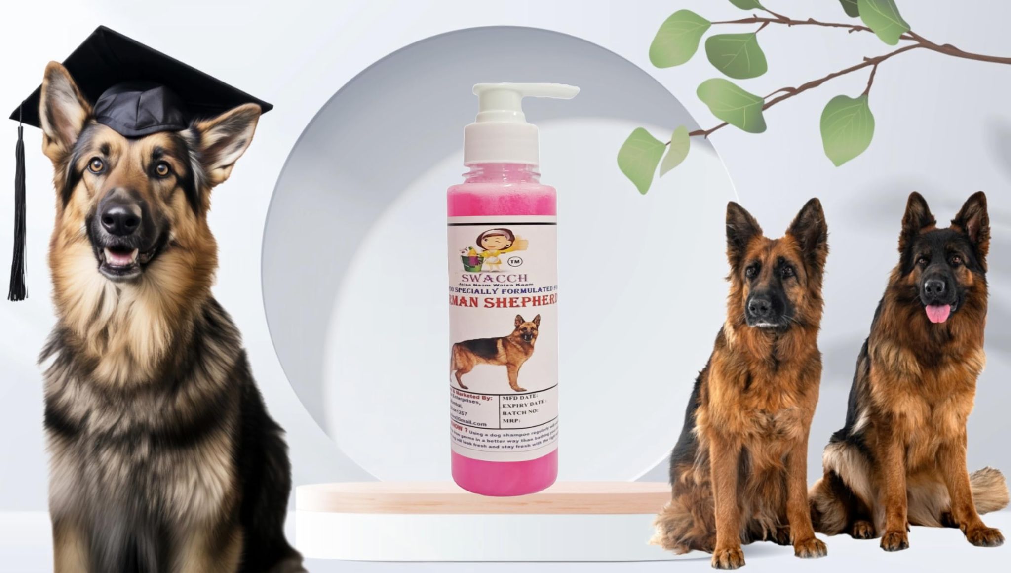 SWACCH Premium Shampoo for German Shepherd (200ML) Rose