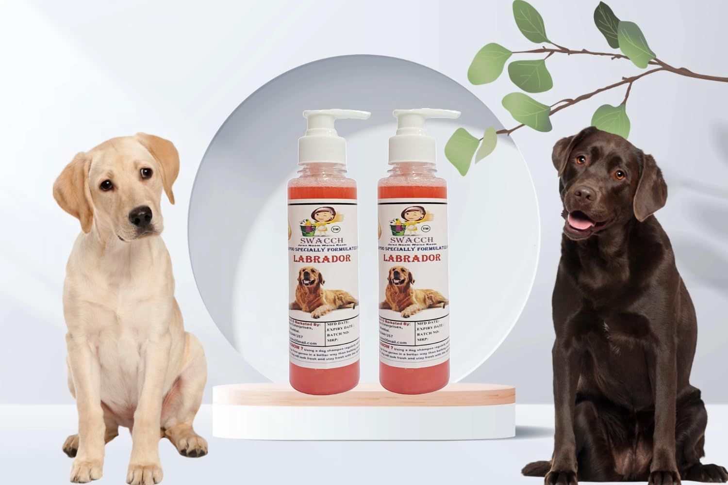 SWACCH Premium Shampoo for Labrador (200ML) (Pack of 2) Strawberry