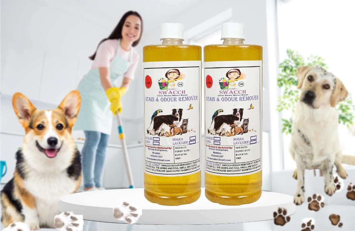 Swacch STAIN & ODOUR REMOVER (1 Litre) (Pack of 2) Lemon