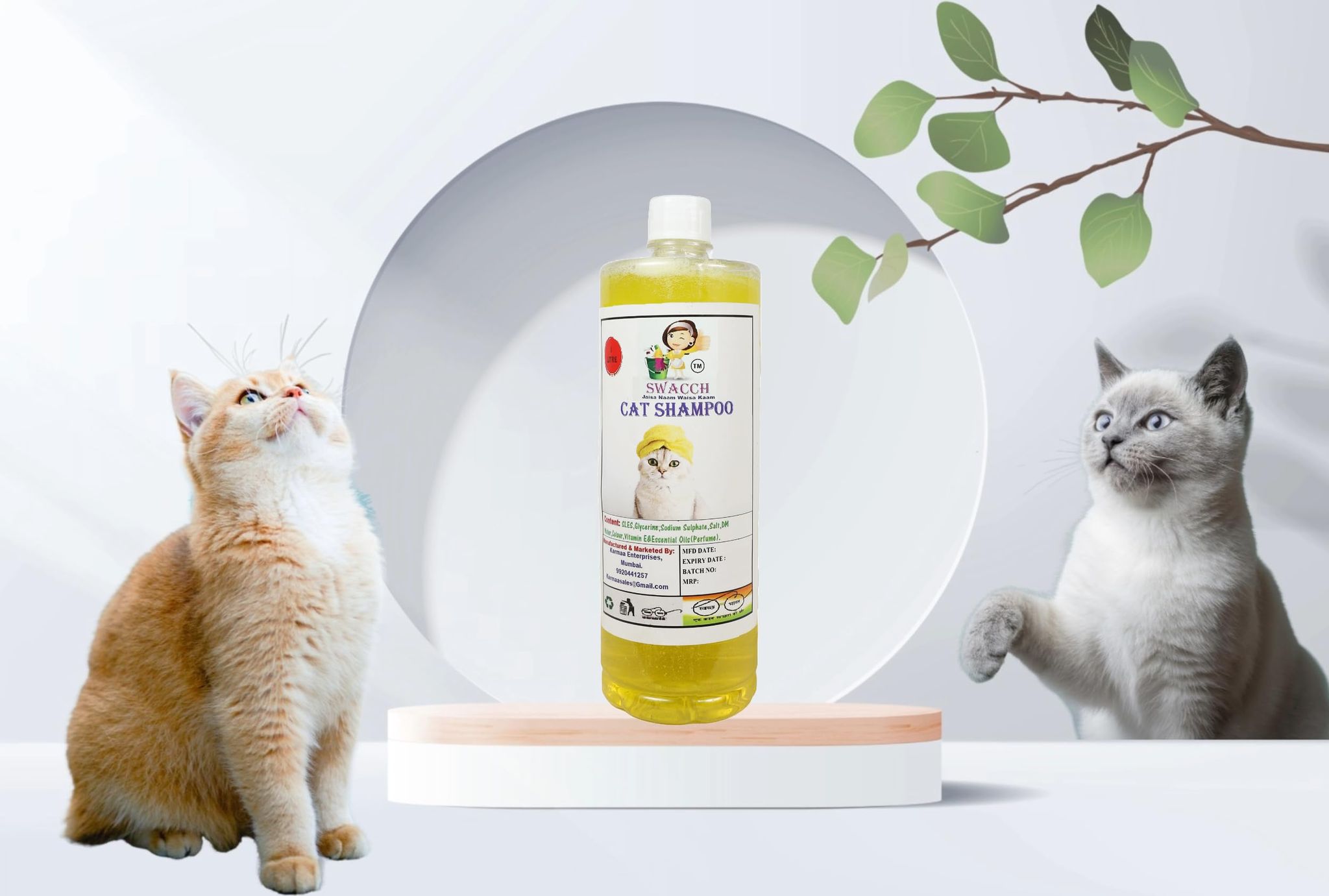 SWACCH CAT Shampoo (1 Litre) Lemon