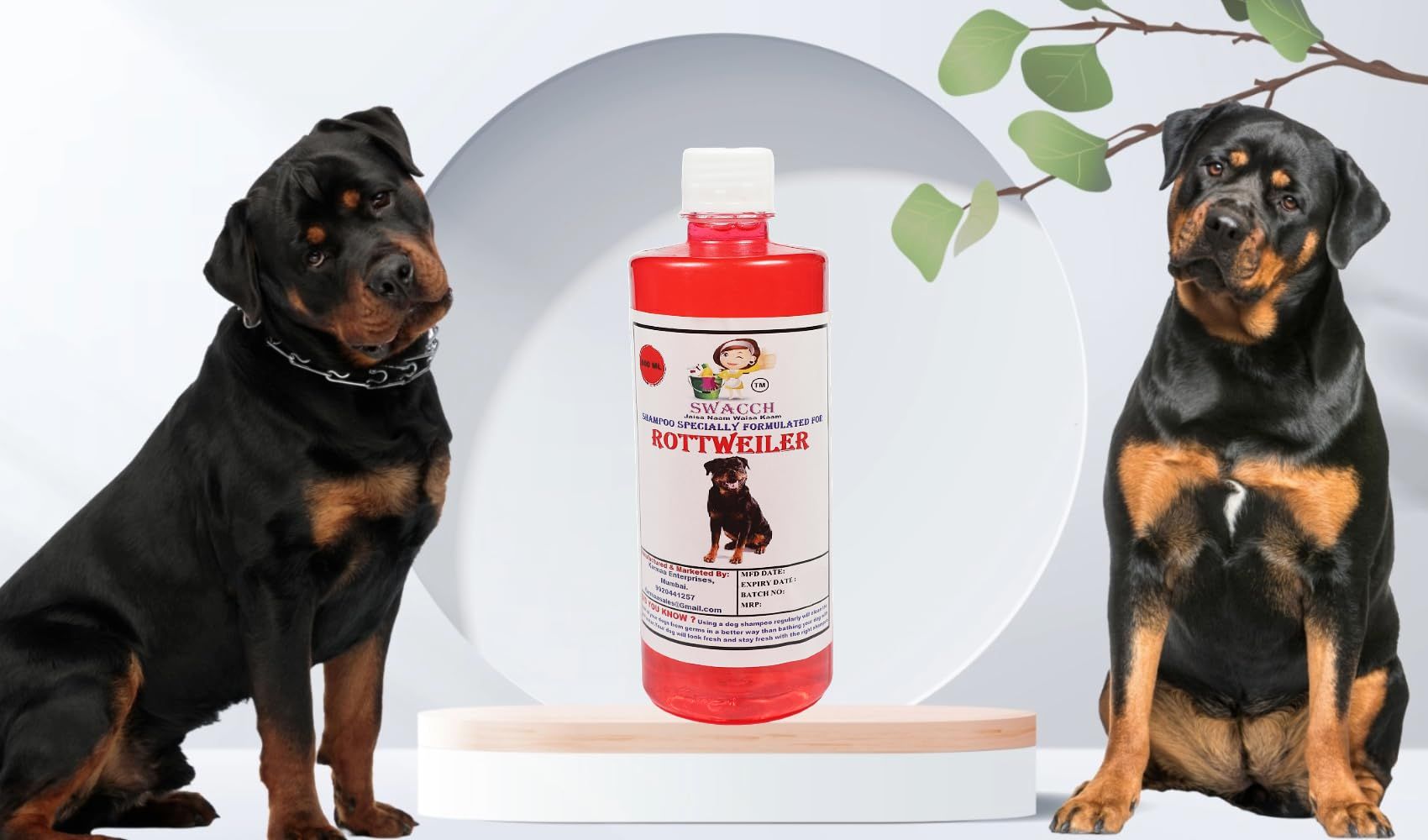 Swacch Shampoo Specially Formulated for Rottweiler (500ML) Jasmine