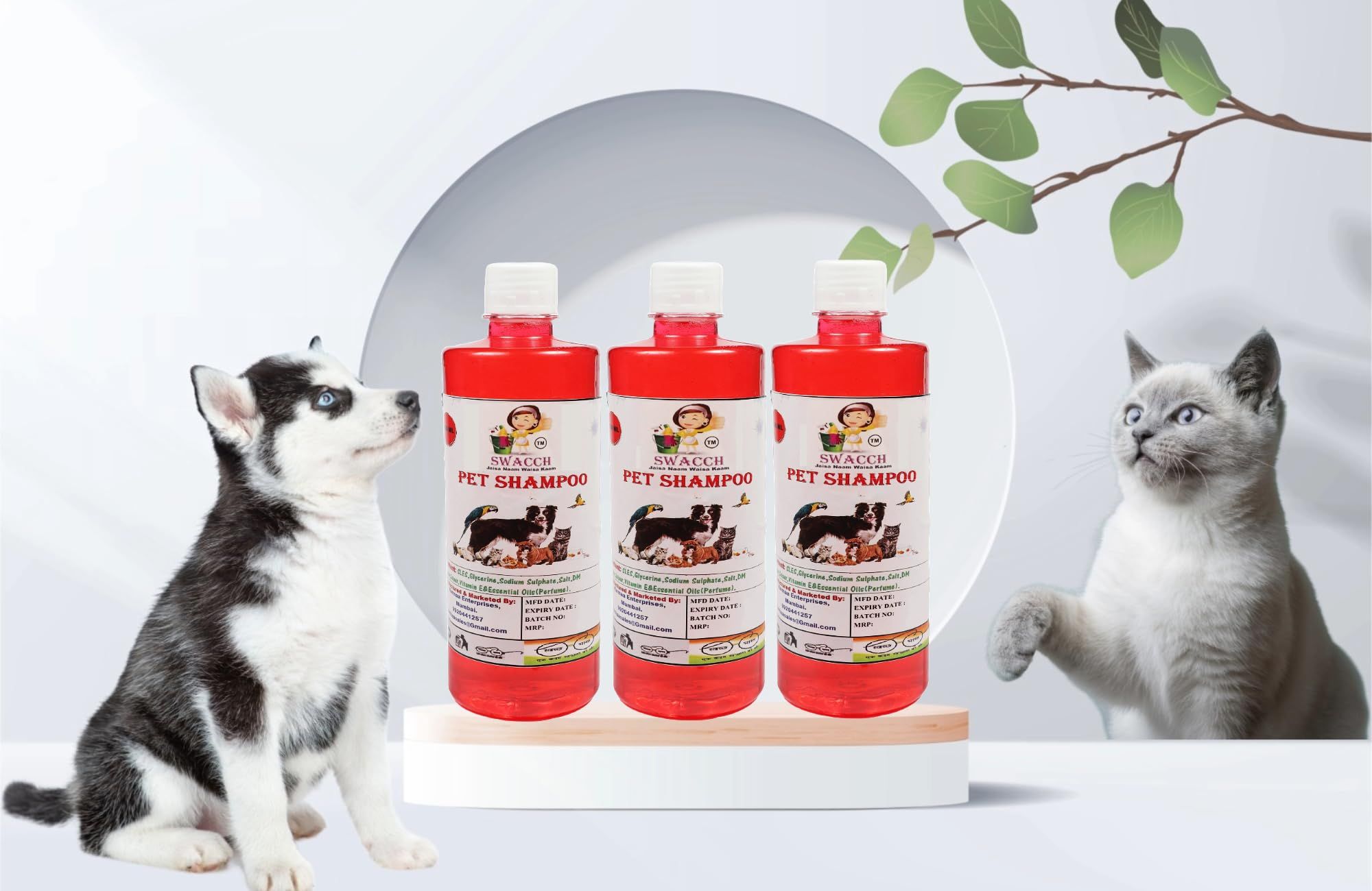 PET Shampoo 500ML (Pack of 3)