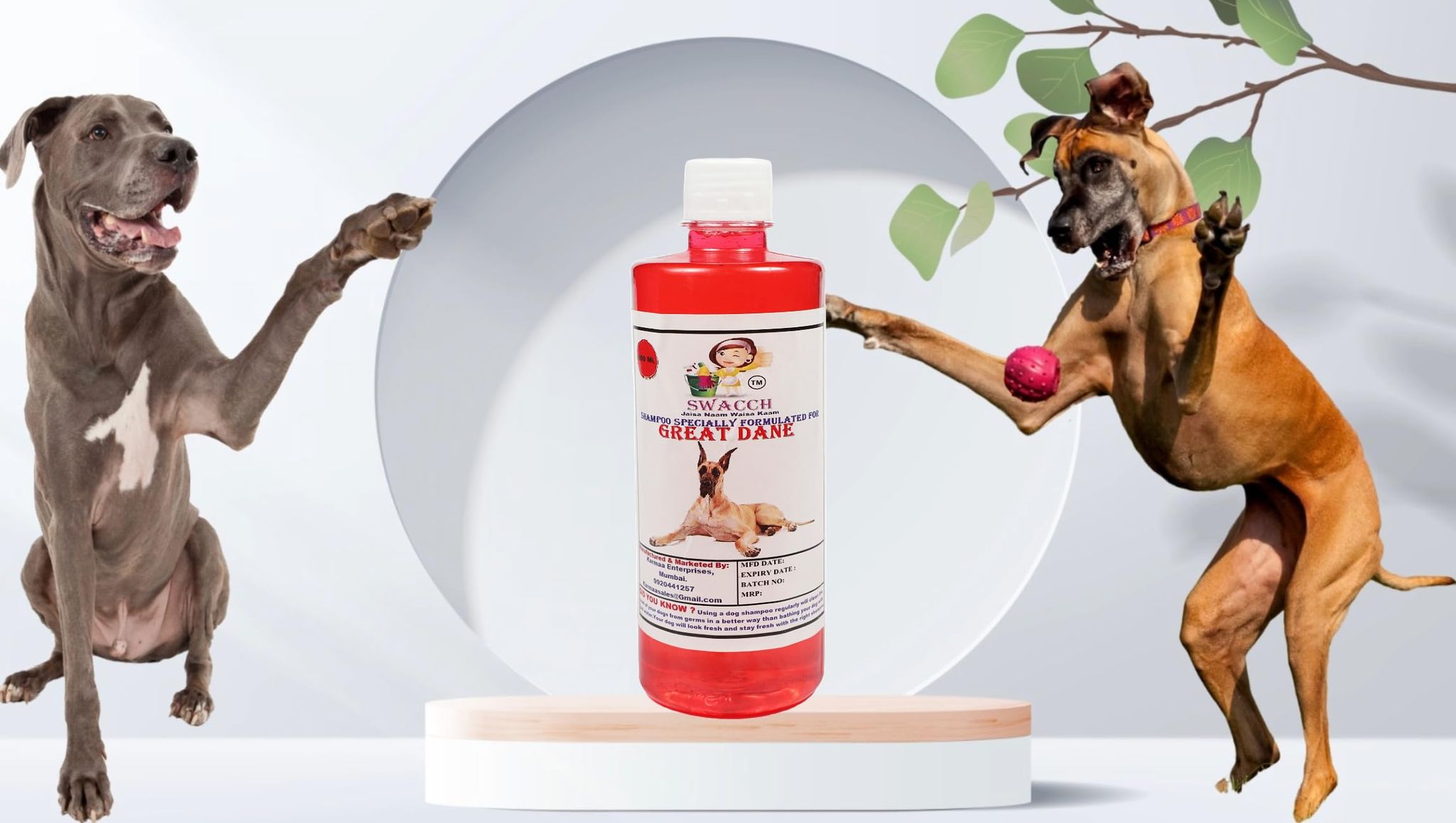 Swacch Shampoo Specially Formulated for Great DANE (500ML) Jasmine