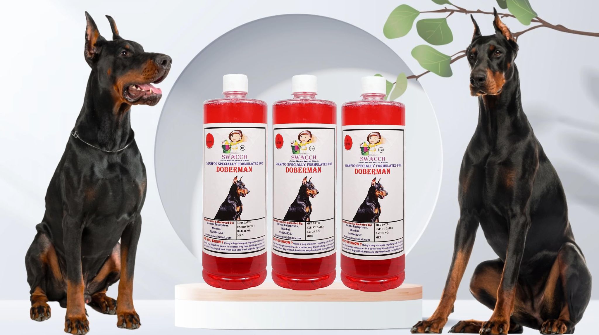 Shampoo Specially Formulated for Strawberry (Doberman 3 Litre)