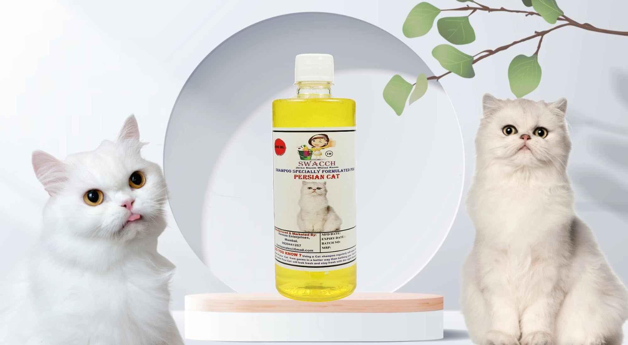 Swacch Shampoo Specially Formulated for Persian CAT (500ml) Lemon