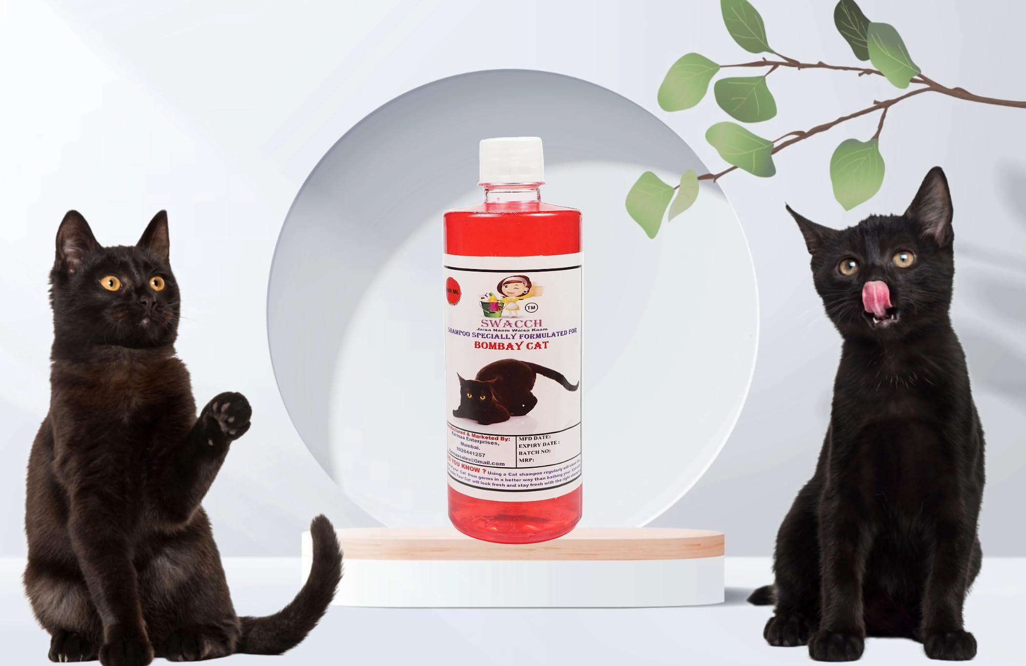 Swacch Shampoo Specially Formulated for Bombay CAT (500ml) Jasmine