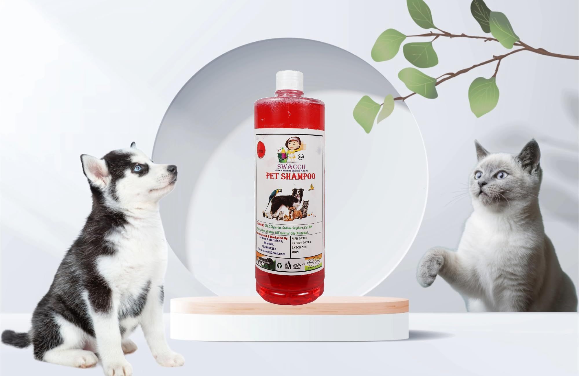 SWACCH PET Shampoo (1 Litre) Jasmine