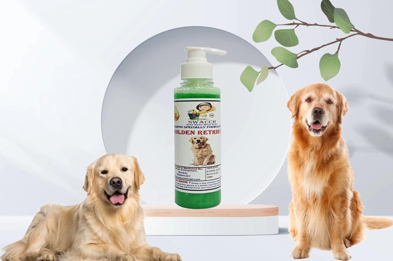 SWACCH Premium Shampoo for Golden Retriever (200ML) NEEM ALOVERA