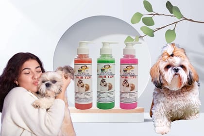 SWACCH Premium Shampoo for Shih TZU (200ML) (Combo Pack of 3) Jasmine, NEEM ALOVERA & Rose