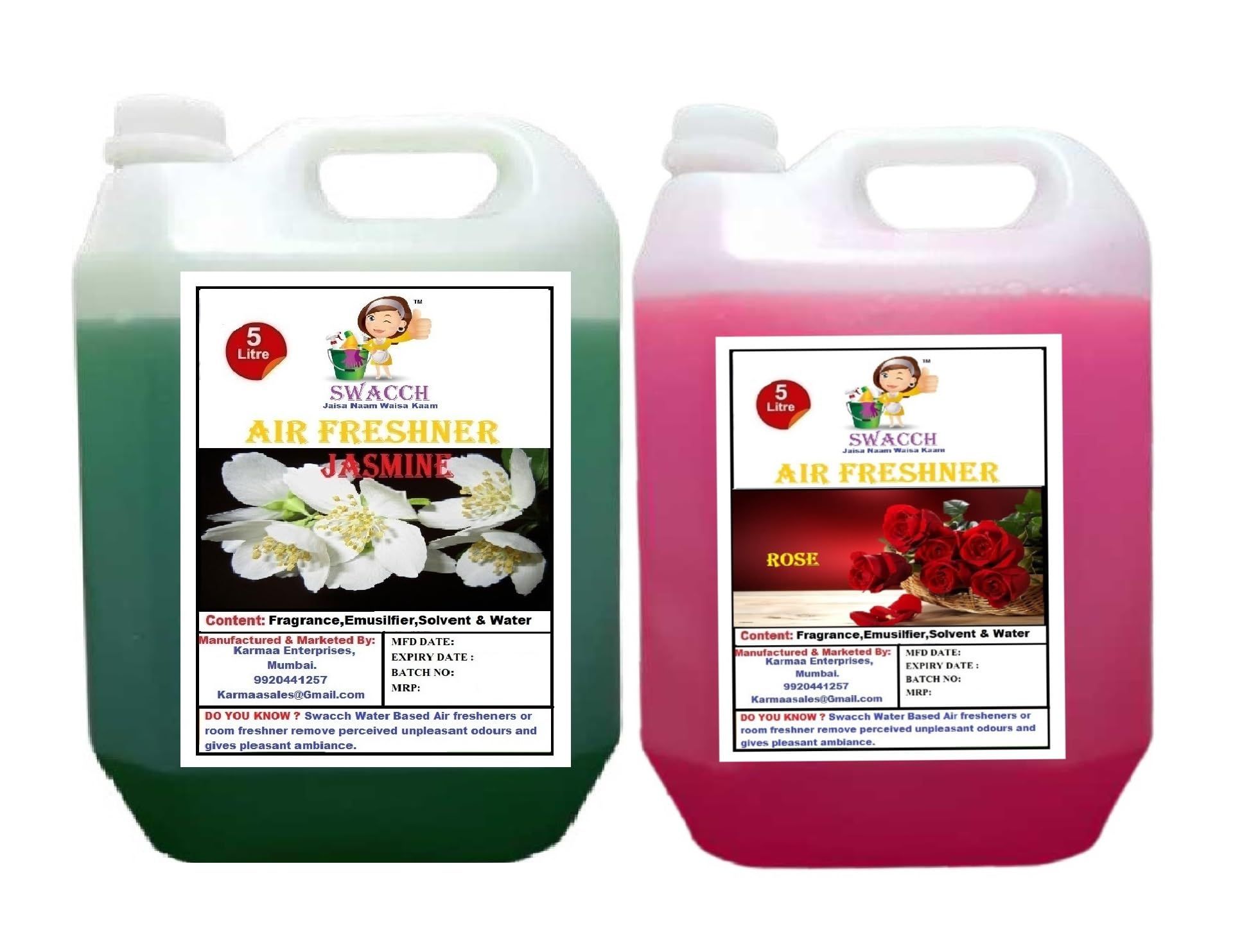 Swacch Air Freshner (5 Litre) (Pack of 2) Jasmine & Rose