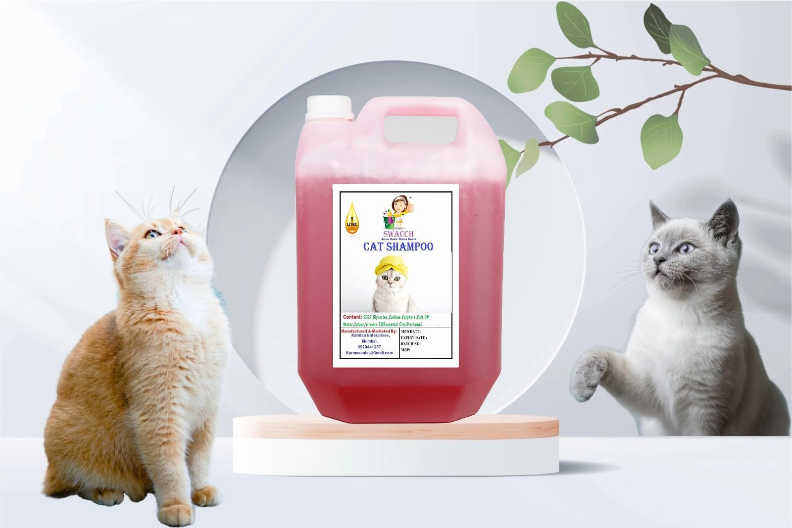 SWACCH CAT Shampoo (5 Litre) STRABWERRY