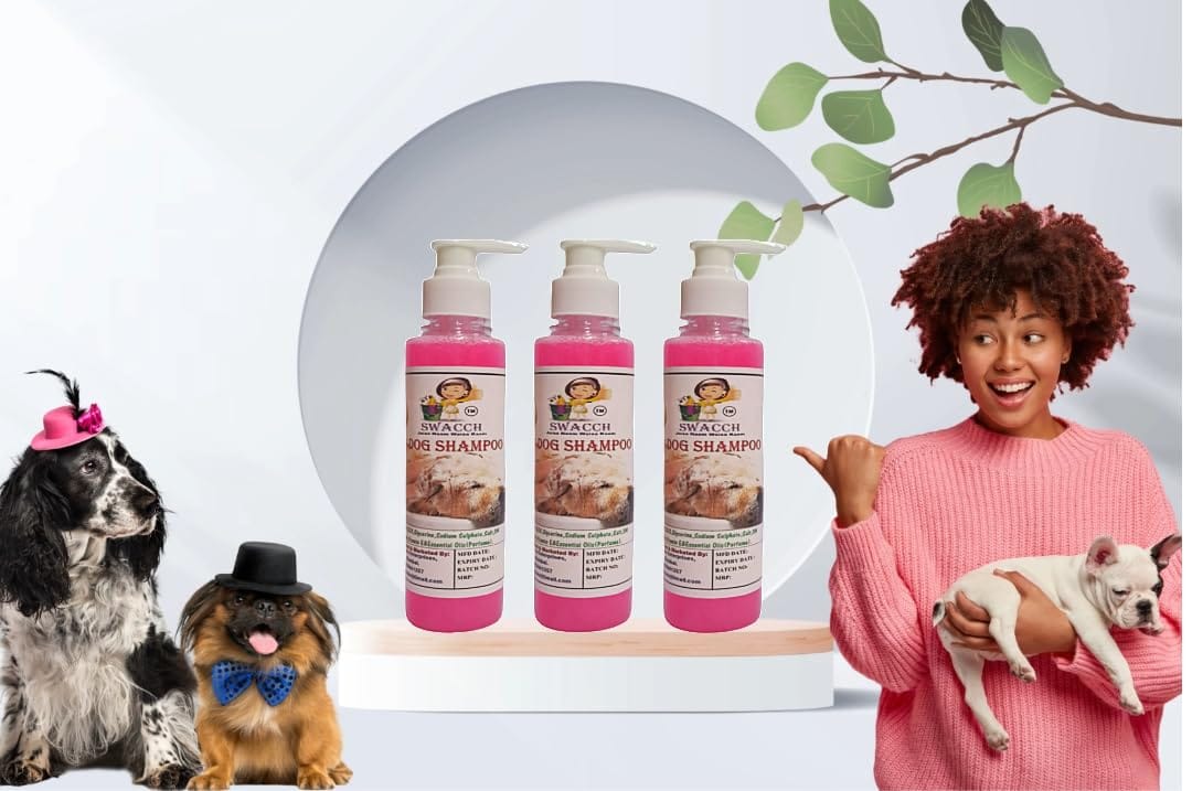 SWACCH Premium Shampoo for Dog (200ML) (Pack of 3) Rose