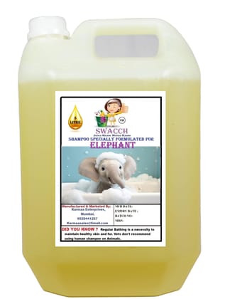 Swacch Shampoo Specially Formulated for Elephant (5 Litre) Lemon Swacch Shampoo Specially Formulated for Elephant (5 Litre) Lemon