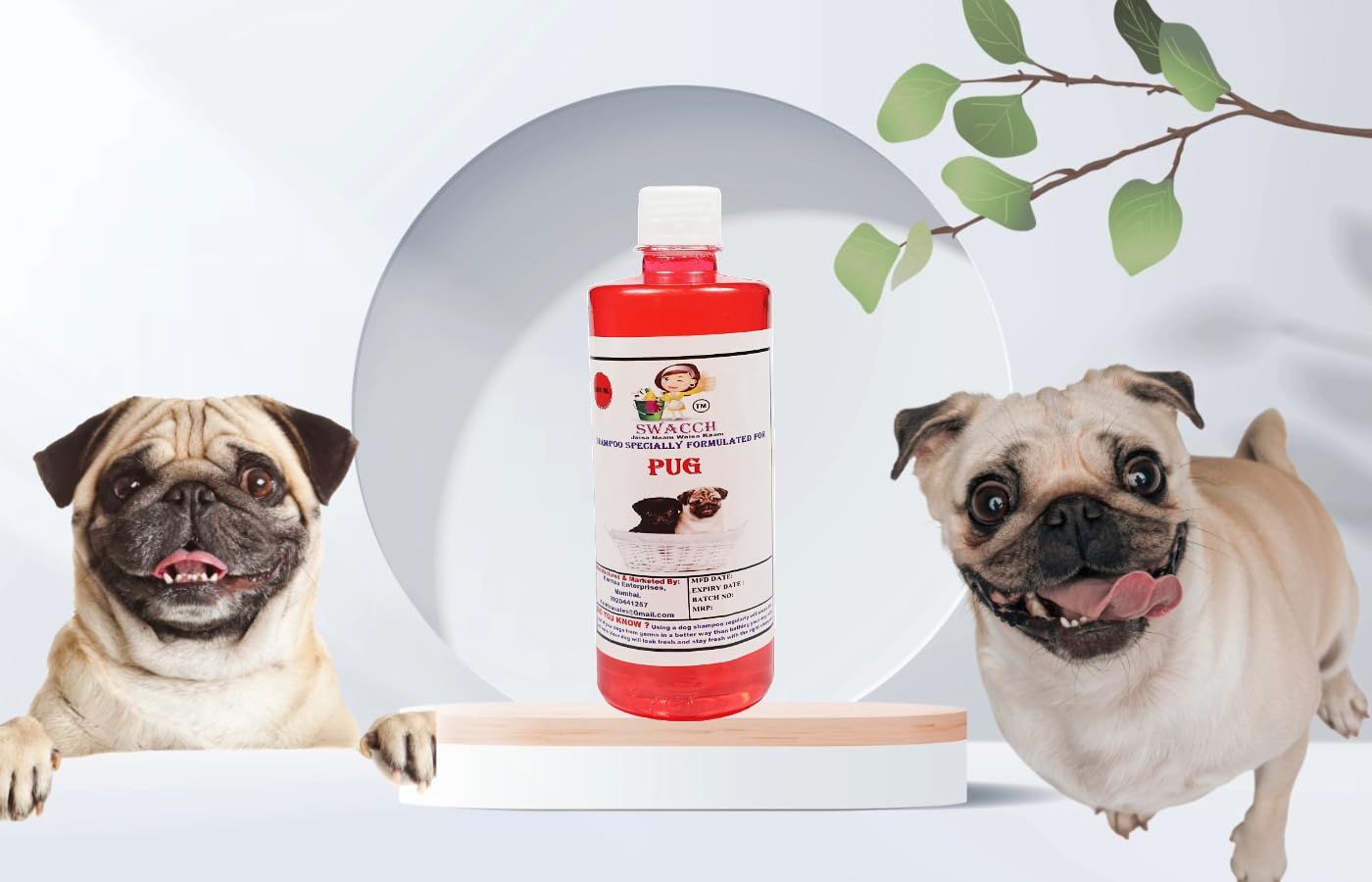 SWACCH Shampoo Specially FORMULATED for Pug (500ML) Jasmine