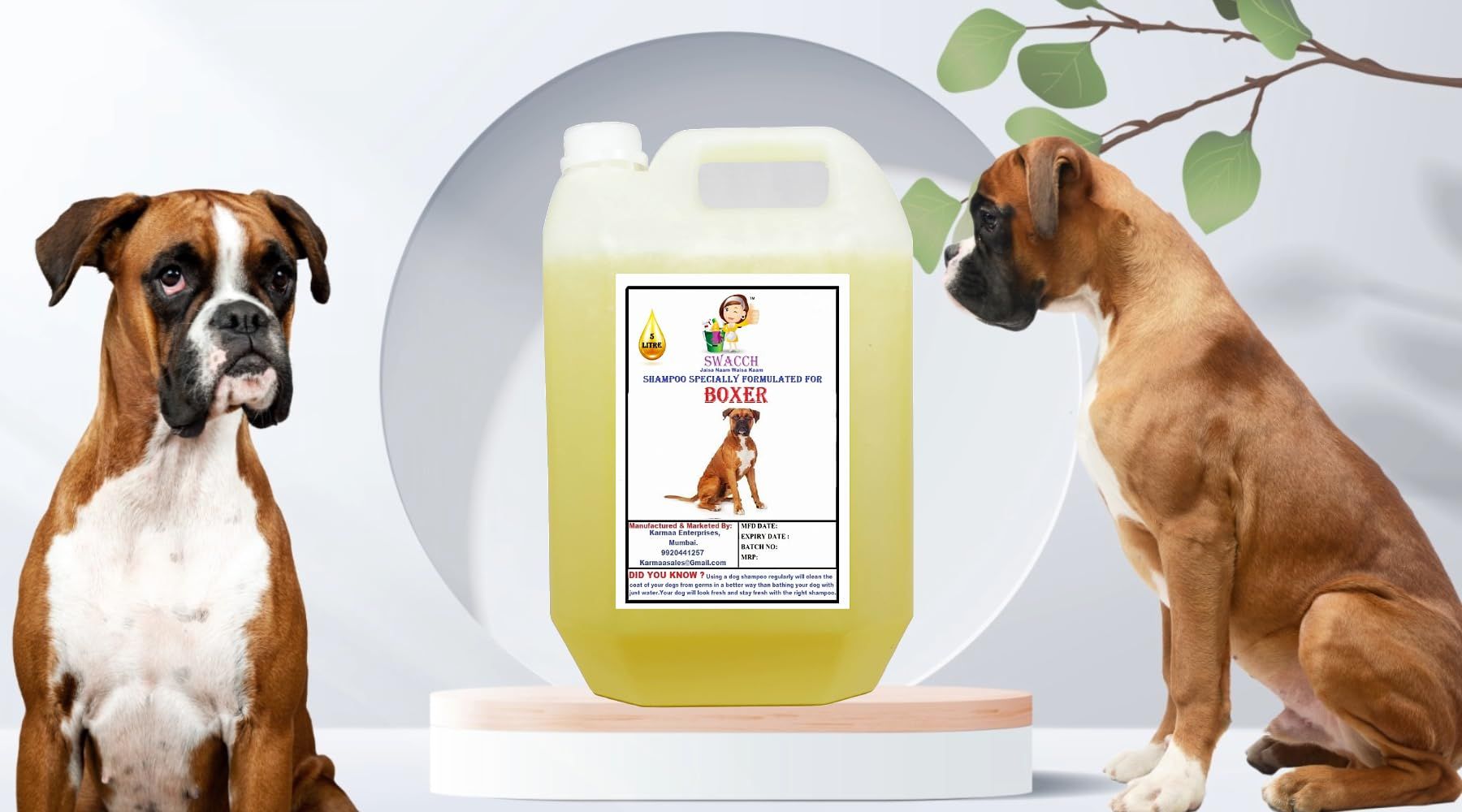 SWACCH Shampoo Specially FORMULATED for Boxer (5 Litre) Lemon
