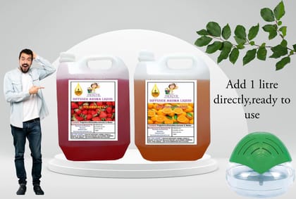 Swacch Diffuser Aroma Liquid (5 Litre) (Pack of 2) Strawberry & Orange