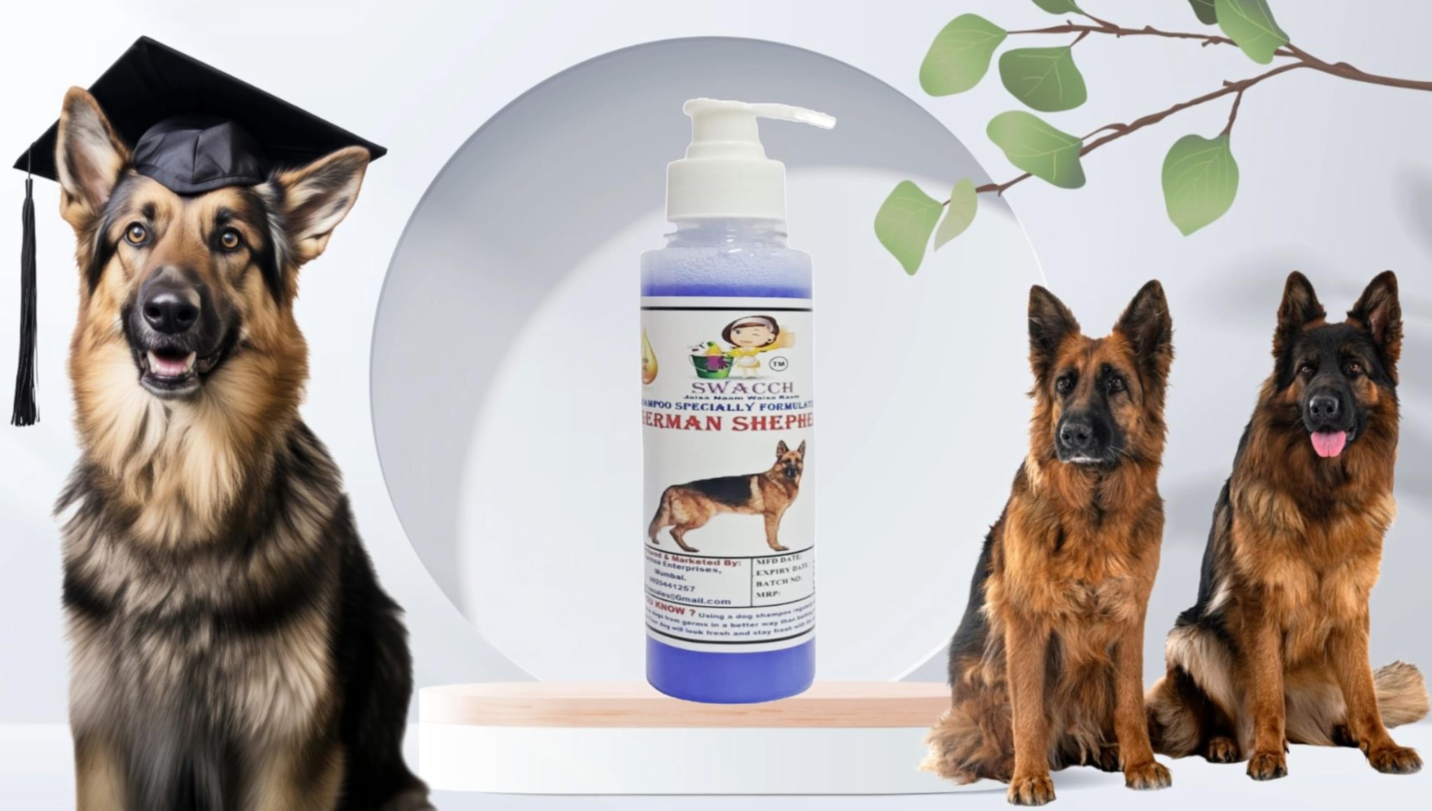 SWACCH Premium Shampoo for German Shepherd (200ML) Lavender