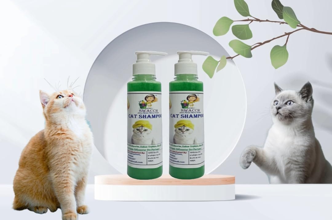 SWACCH Premium Shampoo for CAT (200ML) (Pack of 2) NEEM ALOVERA
