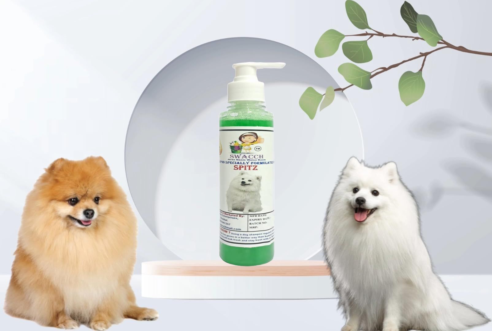 SWACCH Premium Shampoo for Spitz (200ML) NEEM ALOVERA