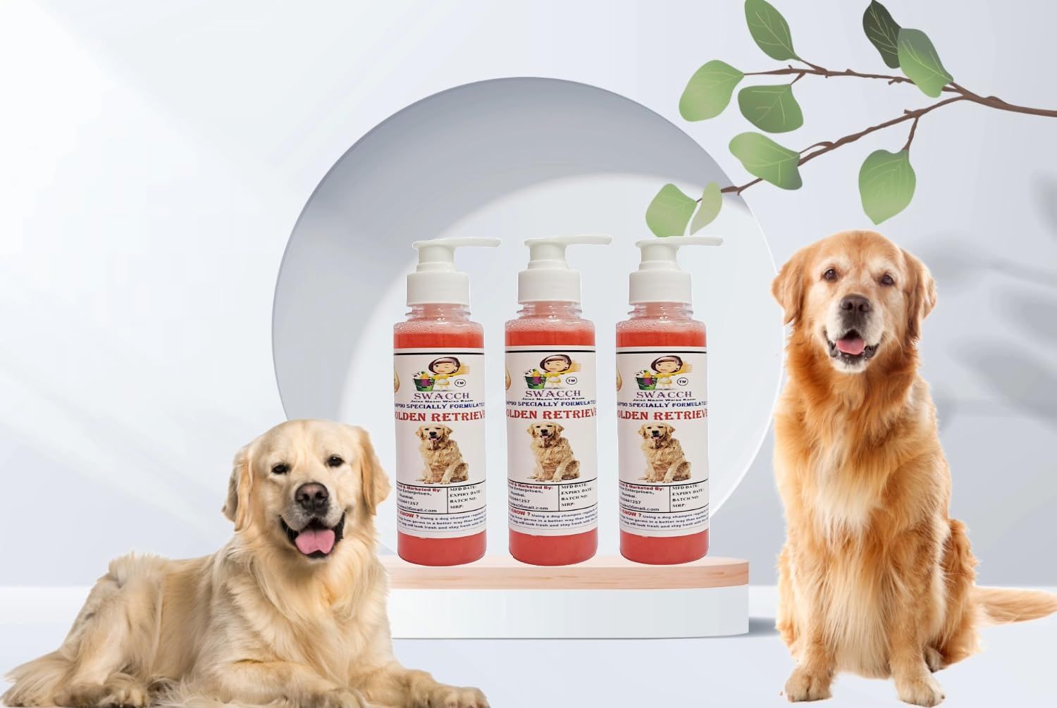 SWACCH Premium Shampoo for Golden Retriever (200ML) (Pack of 3) Jasmine