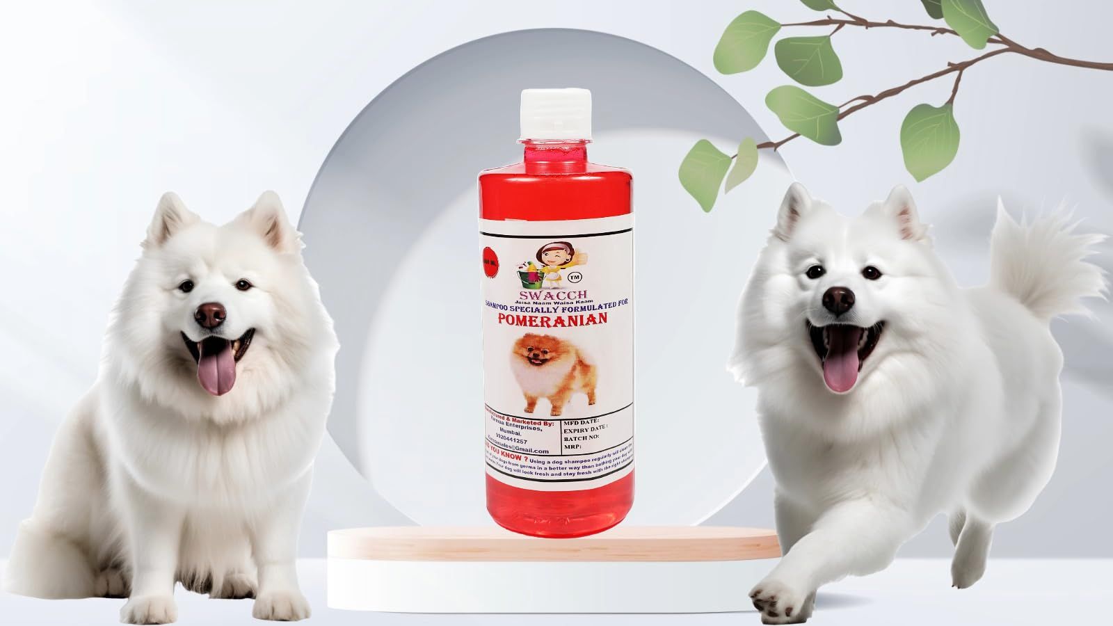 Swacch Shampoo Specially Formulated for Pomeranian (500ml) Jasmine