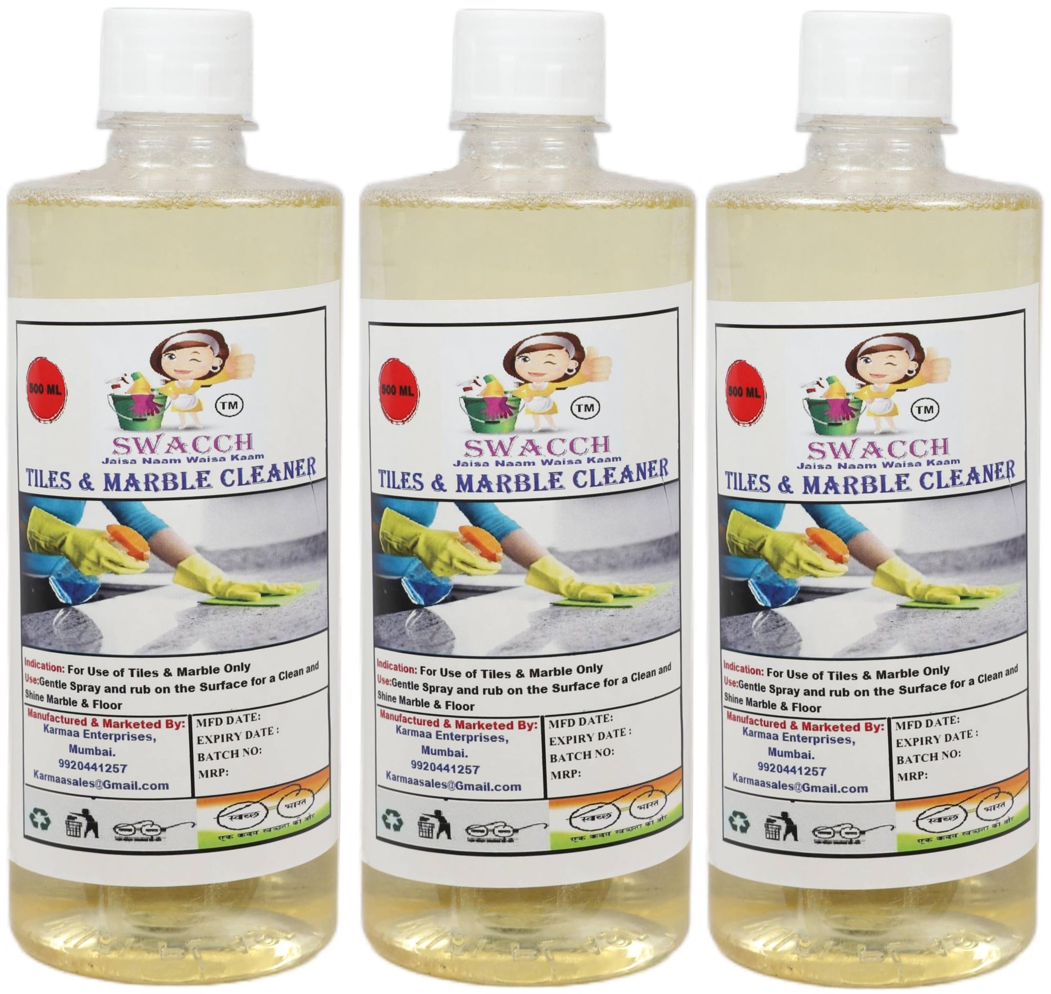 Tiles & Marble Cleaner (500ml) (Pack of 3)