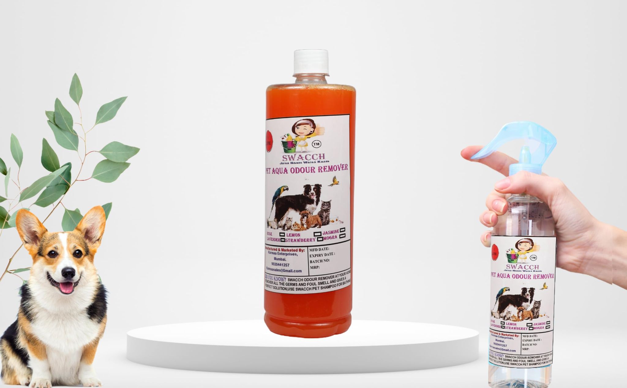 SWACCH PET Aqua Odour Remover (1 Litre) Orange