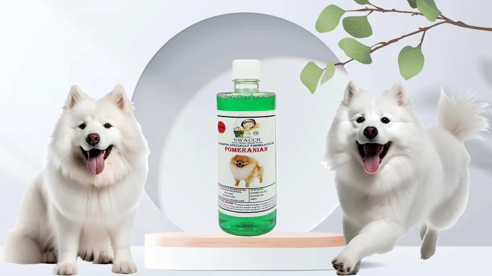 Swacch Shampoo Specially Formulated for Pomeranian (500ml) Neem Alovera