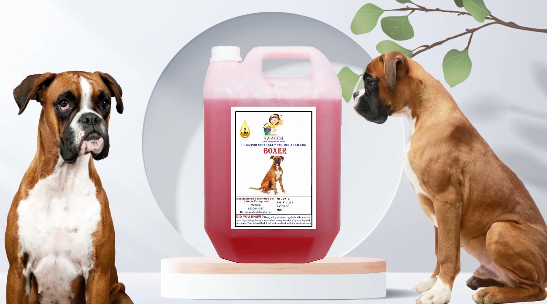 Swacch Shampoo Specially Formulated for Boxer (5 Litre) Jasmine