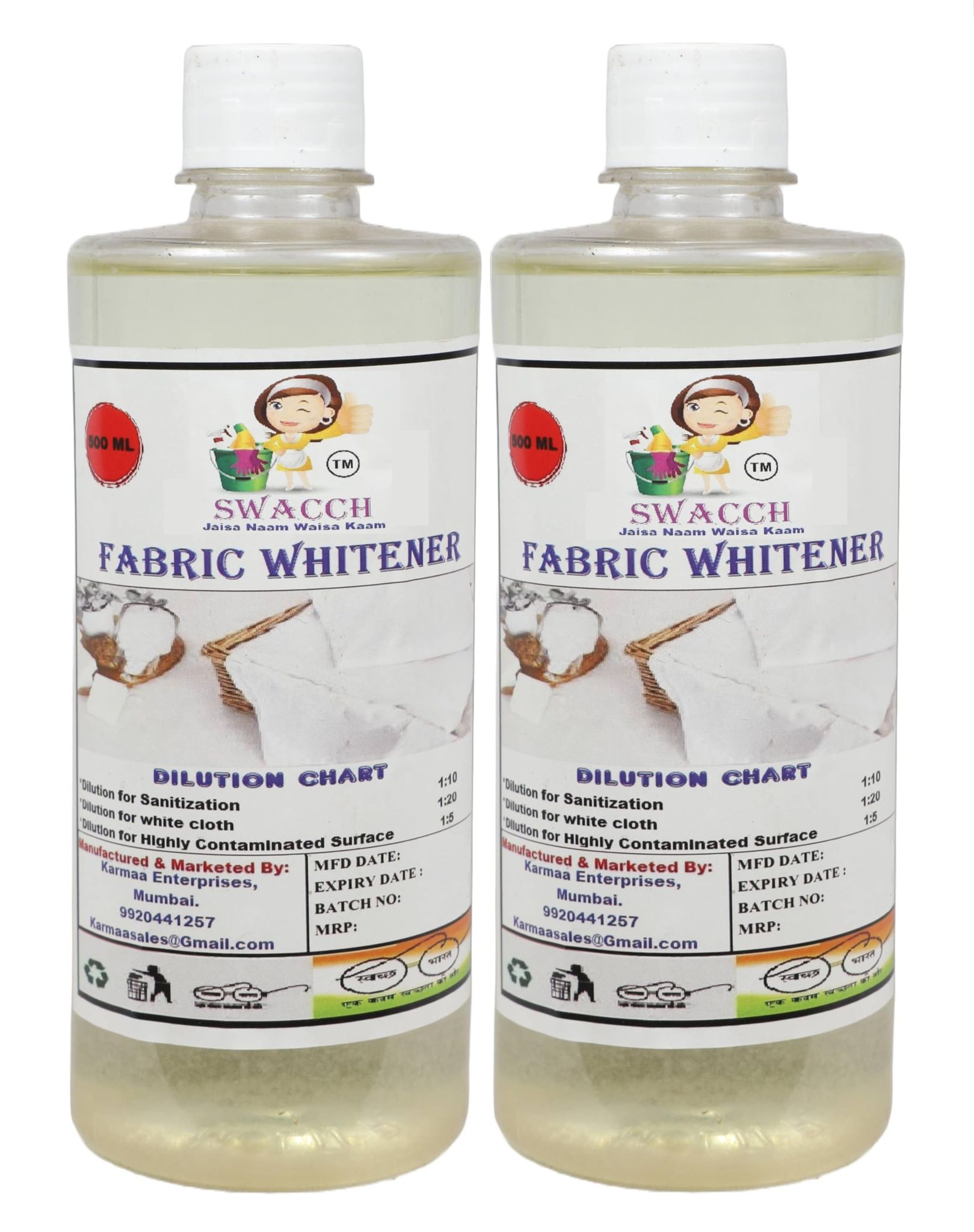 Swacch Fabric Whitener (500ml) (Pack of 2)