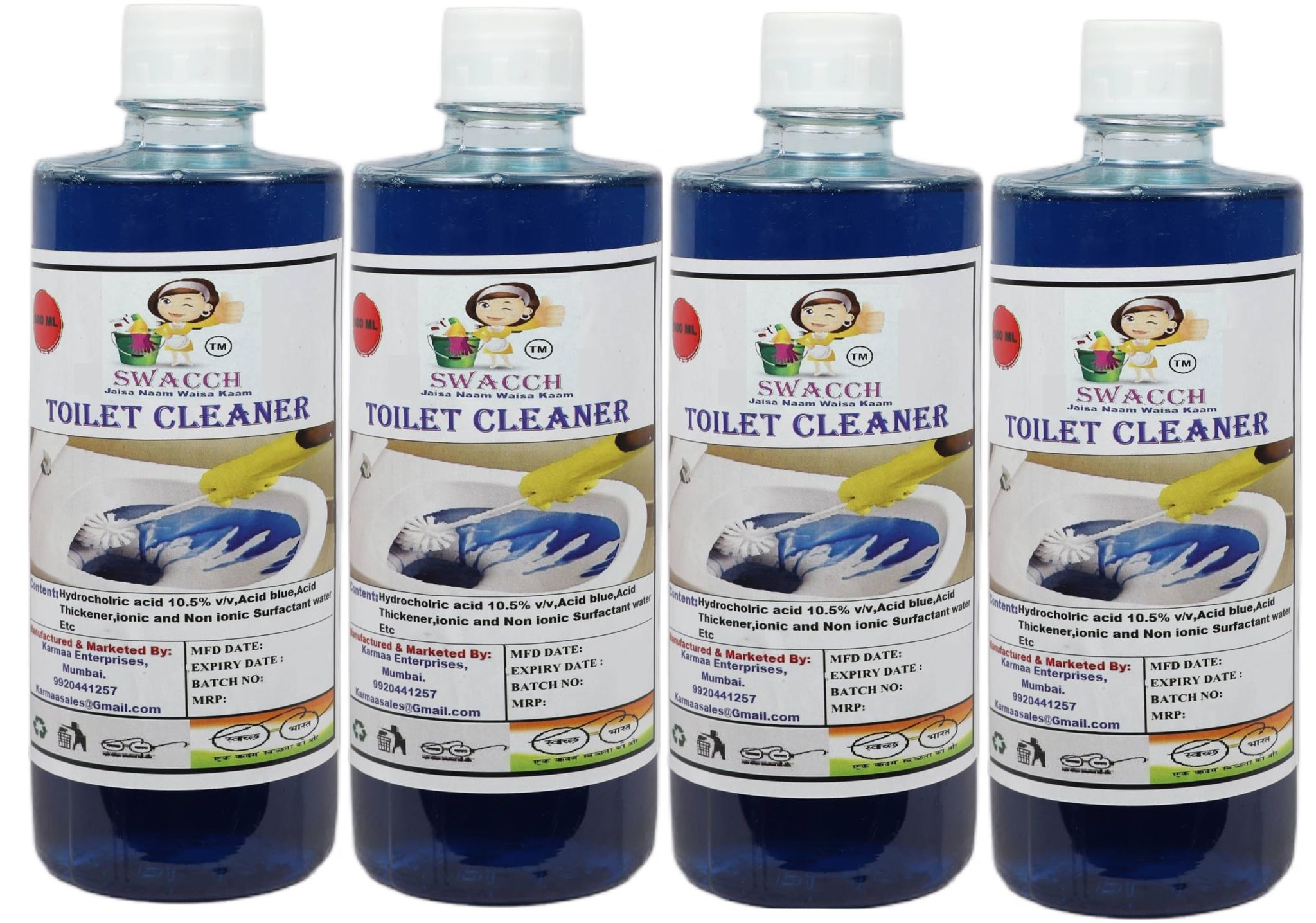 Swacch TOILET CLEANER (500ml) (Combo Pack of 4)