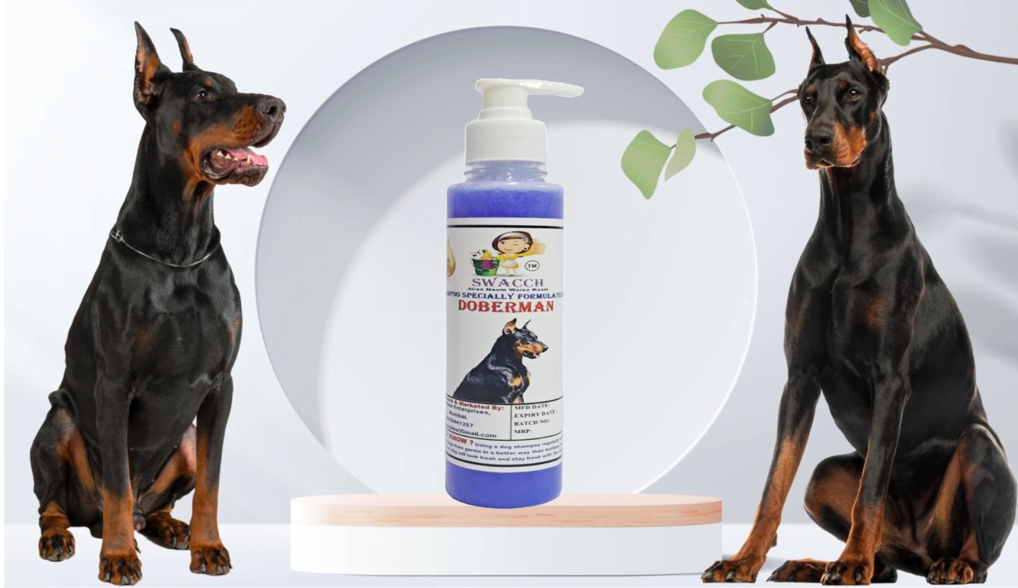 SWACCH Premium Shampoo for Doberman (200ML) Lavender