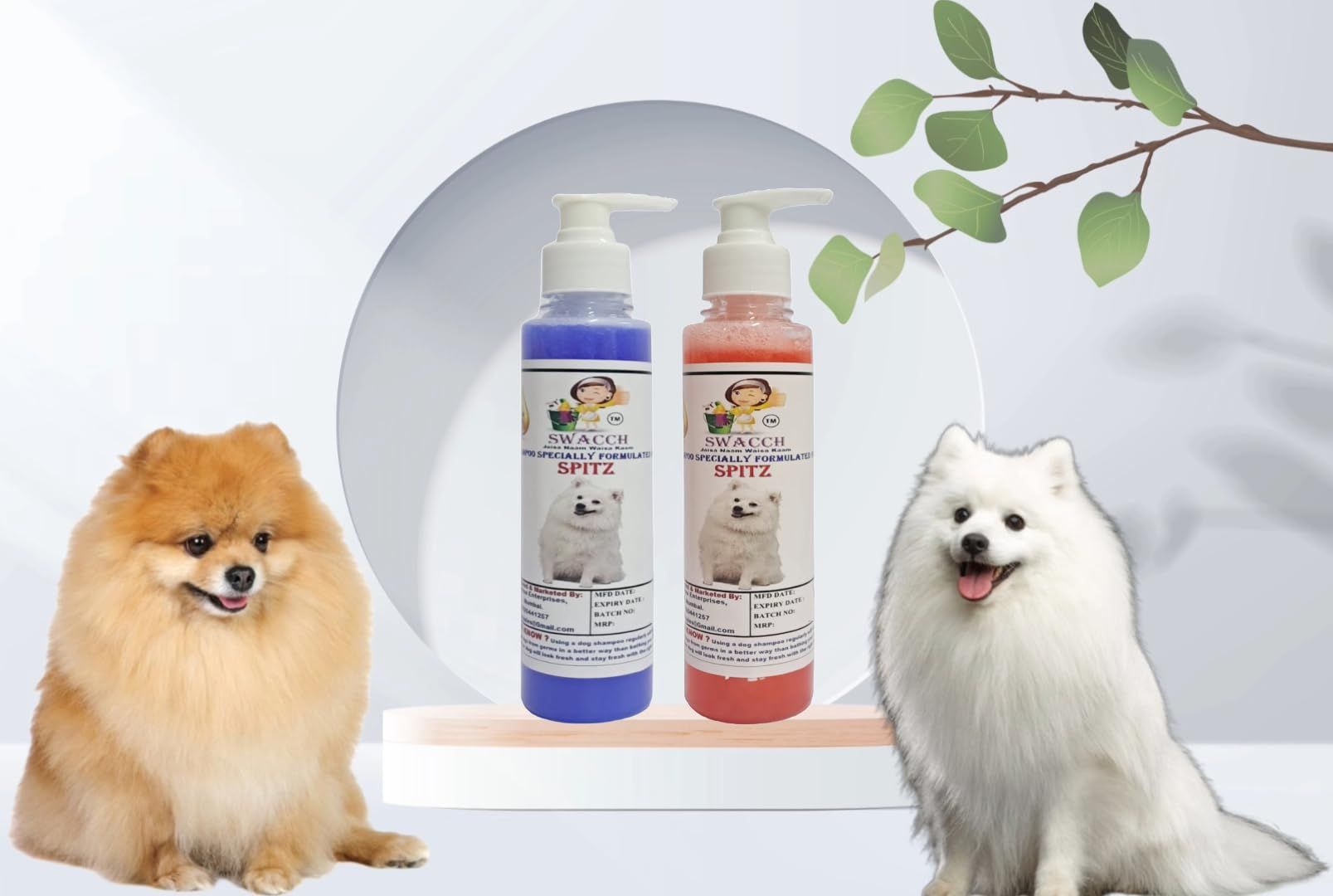 SWACCH Premium Shampoo for Spitz (200ML) (Combo Pack of 2) Lavender & Jasmine