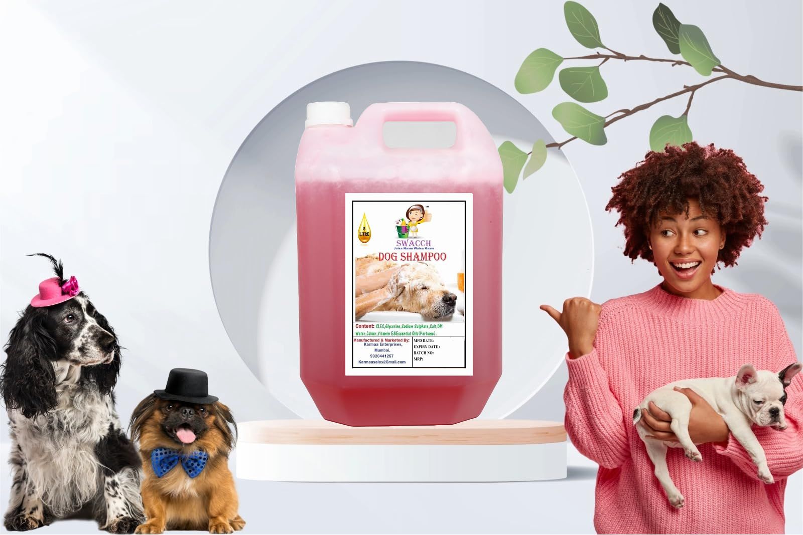 Swacch Dog Shampoo (5 Litre) Jasmine