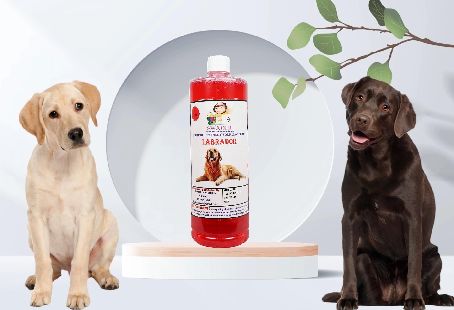 Swacch Shampoo Specially Formulated for Labrador (1 Litre) Jasmine