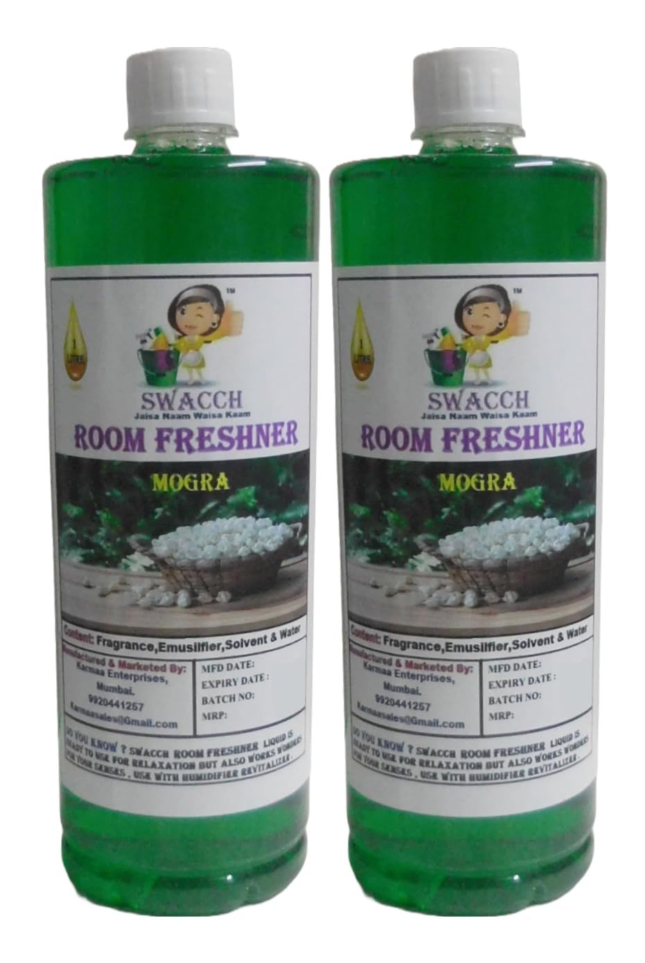 Swacch Room Freshner (1 Litre) (Pack of 2) Mogra